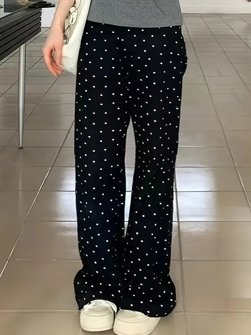 A Single Piece of Homewear Pants with Floral Prints, Suitable for Outdoor Walks, Women'S Sleep Pants, Cute Long Loose Casual Trousers.