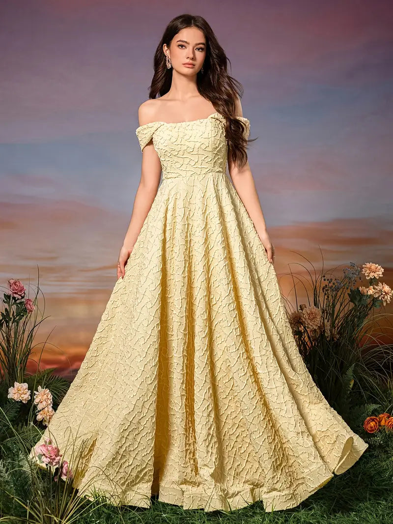 Elegant Women'S Off-Shoulder Mermaid Gown with Ruched Detail - Sleeveless, Strapless, Floor-Length, Polyester, Spring/Summer, Adult Sizes, Elegant Event Wear|Fitted Design|Polyester Fabric